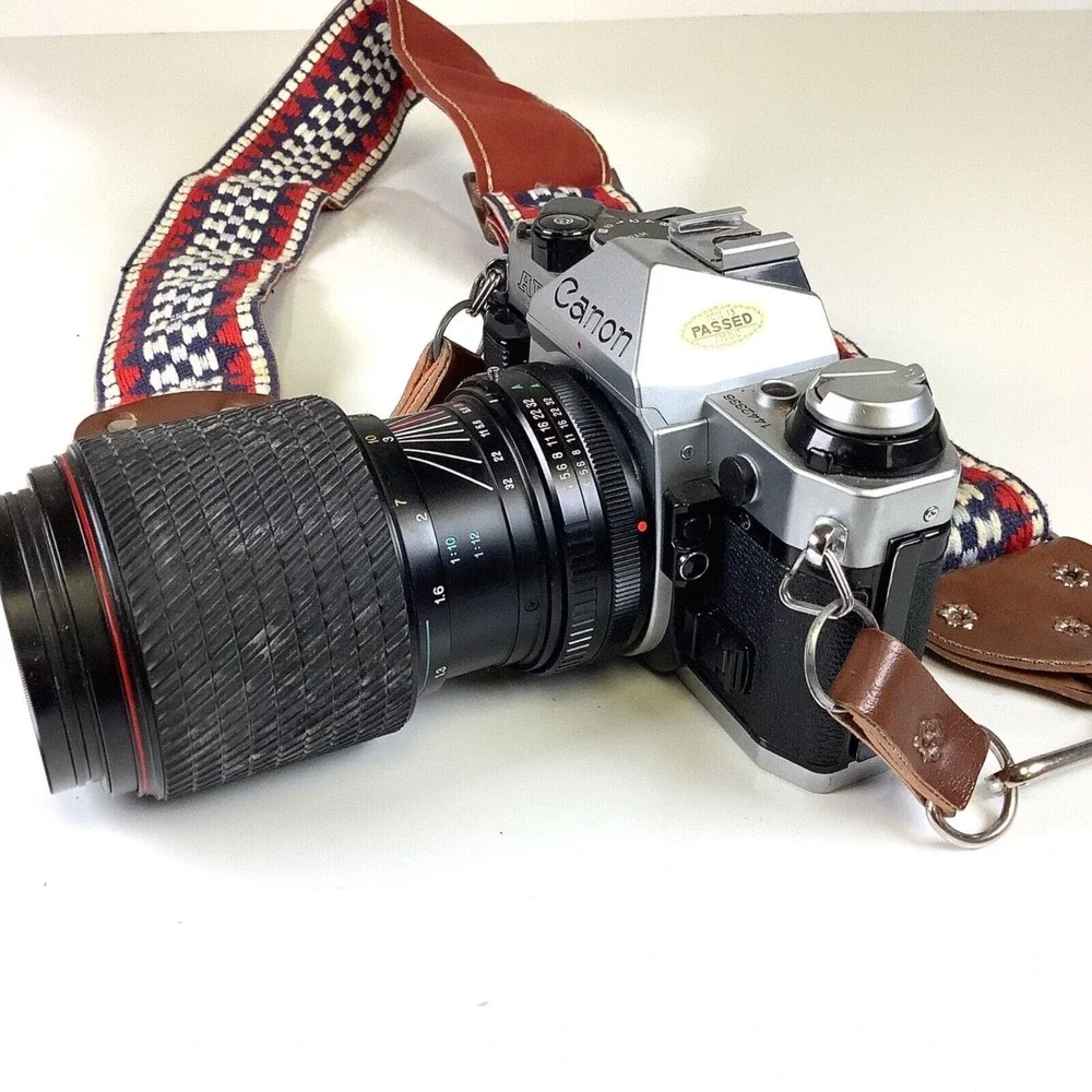 Canon AE-1 Program 35mm Film Camera w/ Tokina 70-210mm Lens TESTED GOOD * READ